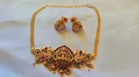 Lakshmi Antique Necklace with Earrings