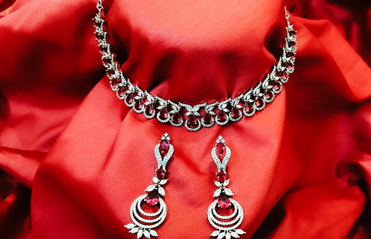 AD Necklace with Earrings